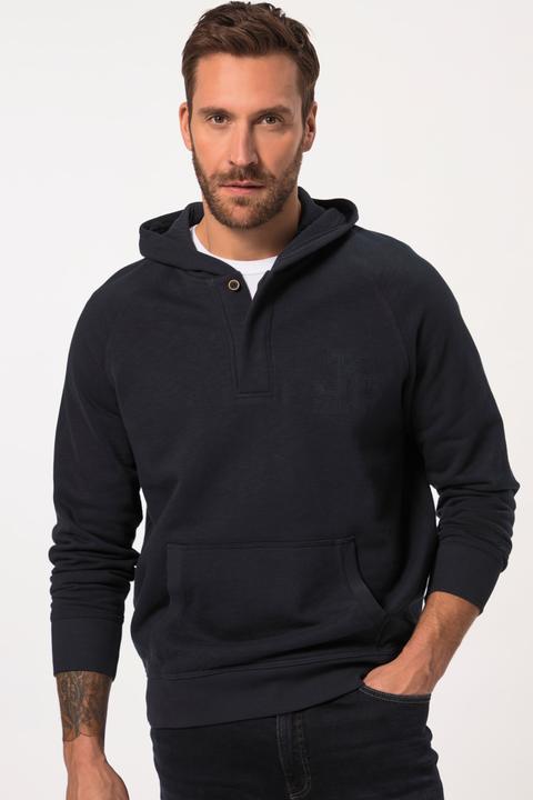Immagine prodotto JP1880 Maglia in felpa fiammata con cappuccio e abbottonatura, fino alla tg. 8XL (XXL)