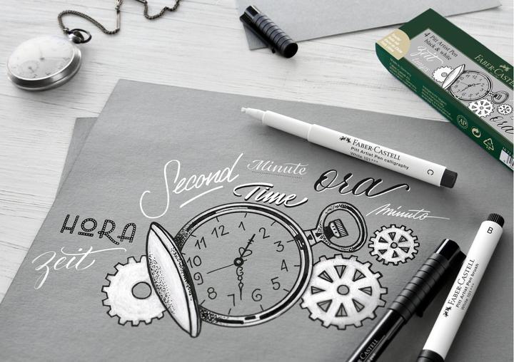 Produktbild Faber-Castell Pitt Artist Pen Calligraphy (White, 1 x)