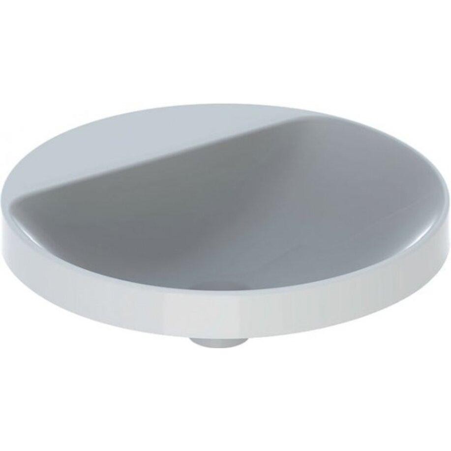 Geberit, Waschbecken, VariForm Einbauwaschtisch rund, 480mm, mit Hahnloch, ohne Überlauf (585 mm, 195 mm)