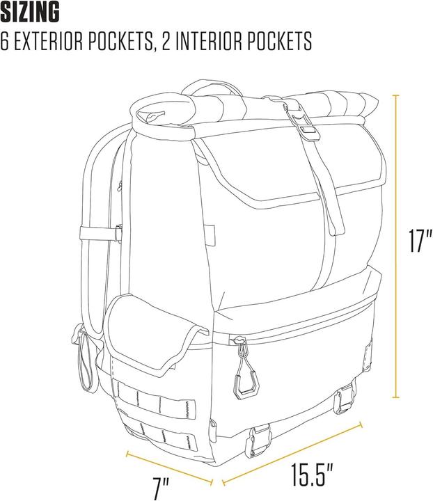 Actual product image Carhartt Rain Defender Roll Top Backpack