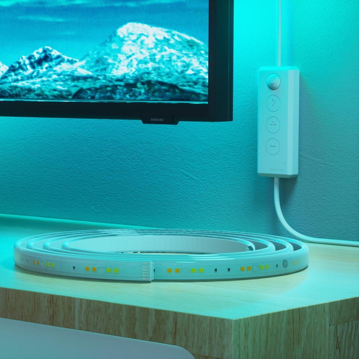 Productafbeelding Nanoleaf Essentials Lichtstrip Startset (Veelkleurig, Warm wit, 200 cm, Interieur)