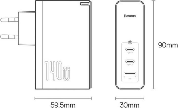 Actual product image Baseus GaN5 Pro Fast Charger (140 W)