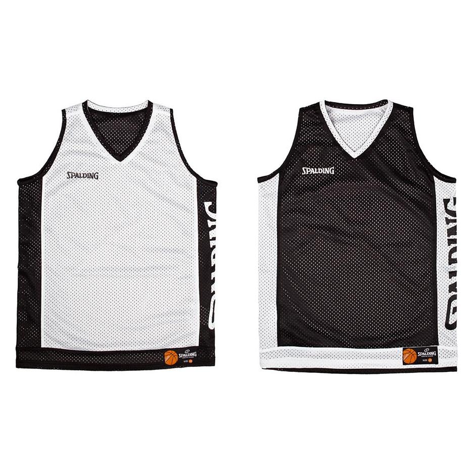 Spalding, Unisex, Sportshirt, Reversible Tank Top (152), Schwarz, 152