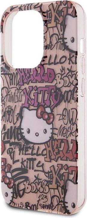 Produktbild Hello Kitty HKHCP15LHDGPTP iPhone 15 Pro 6.1" różowy/pink hardcase IML Tags Graffiti (Apple iPhone 15 Pro)