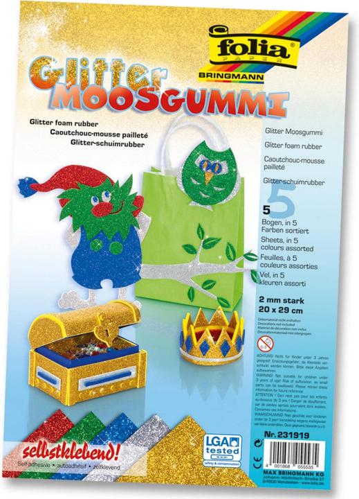 Produktbild Folia Moosgummi Glitter