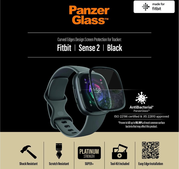 Actual product image PanzerGlass Fitbit Sense 2 screen protector