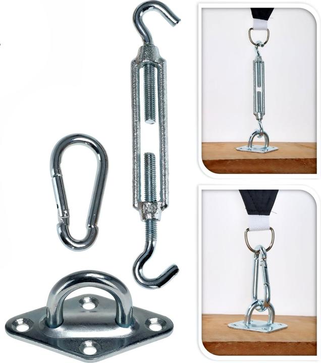 Koopman Kit de fixation pour voile d'ombrage, 6 pièces
