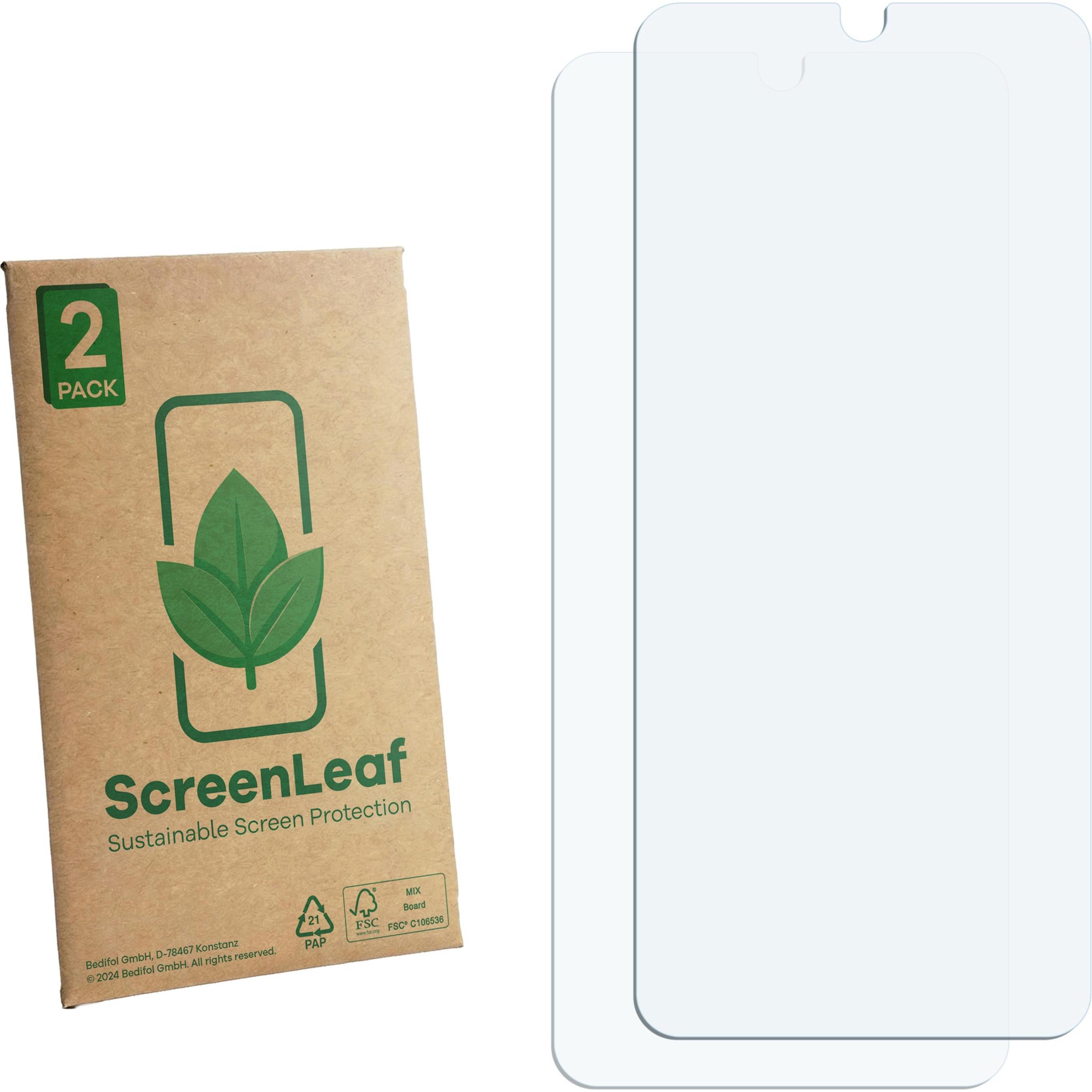 ScreenLeaf Pellicola protettiva, Proteggi Schermo Sostenibili, Clear, Antigraffio (2 pz., Xiaomi Redmi 14C), Pellicola protettiva smartphone, Traspare