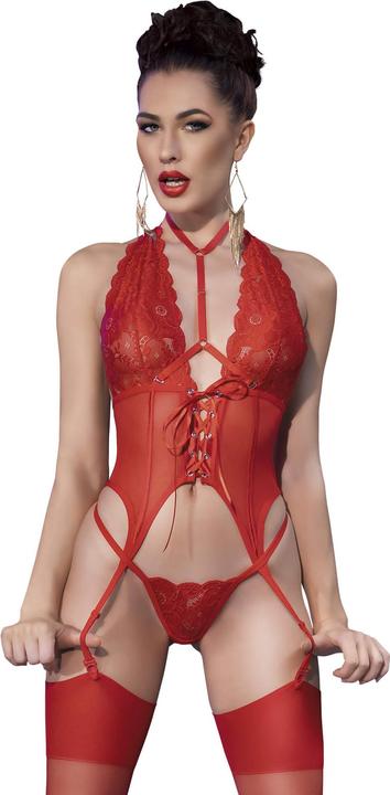 Produktbild Chili Rose Set Strapshemd / String / Strümpfe (S)