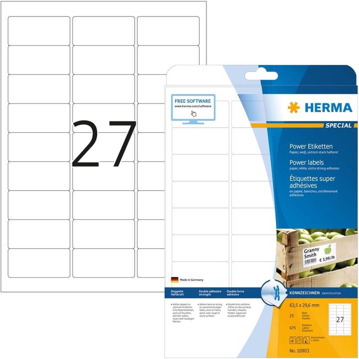 Produktbild Herma Power Etiketten A4