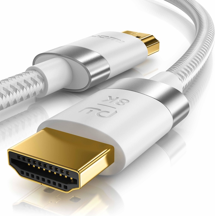 Primewire Cavo HDMI 2.1, 8K @ 120Hz / 4K @ 240Hz DSC, Ultra High Speed, rivestimento in nylon, HDR, ARC (10 m, HDMI)