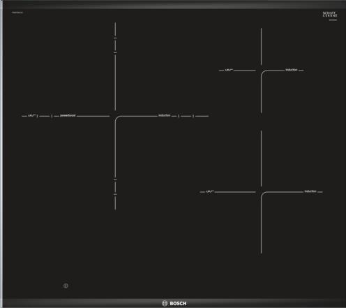 Produktbild Bosch Hausgeräte Serie 8 PID675DC1E, Black, Built-in, Zone induction hob, Glass-ceramic, 3 zone(s), 3 zone(s)