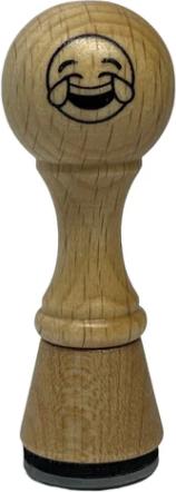 CreaDiva Holzstempel - Tränen lachen Emoticon