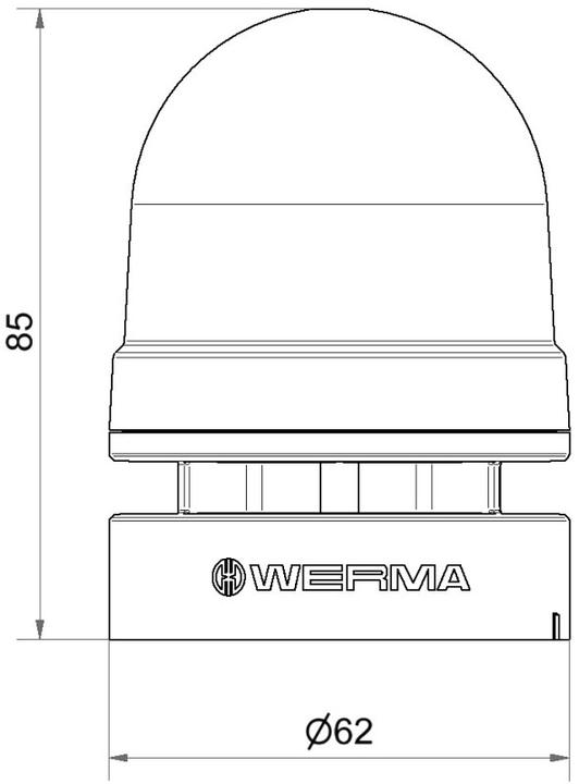 Productafbeelding Werma Signaaltechniek Signaallamp Mini TwinLIGHT Combi 24VAC/DC YE Geel 24 V/DC 95 dB