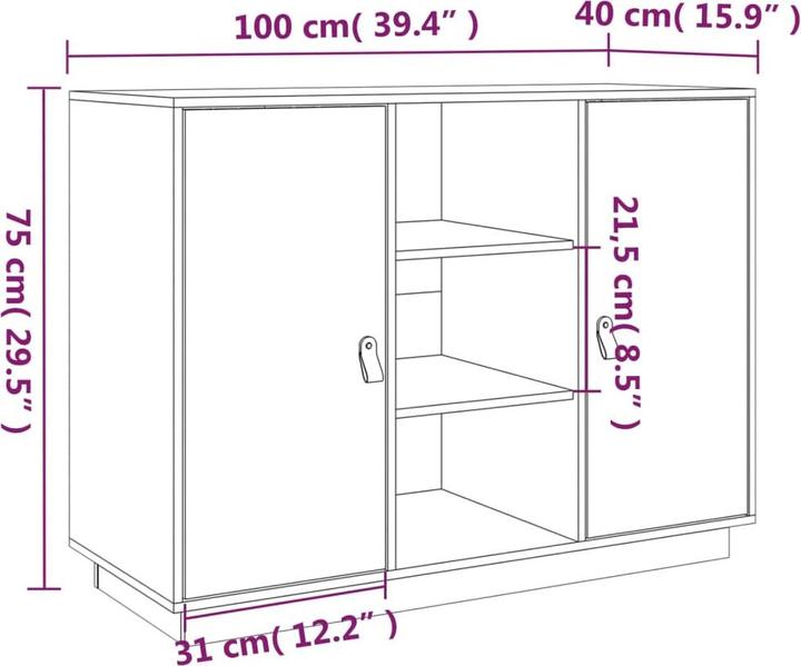 Image du produit vidaXL Sideboard (100 x 100 x 75 cm)