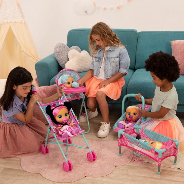 Produktbild Magni CRY BABIES Dressy Minnie Interaktive Puppe, die echte Kullertränen weint, mit Haaren zum Stylen, Kle