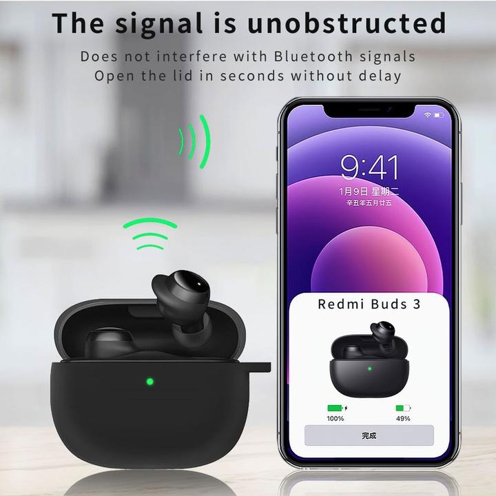 Produktbild König Design Schutz Tasche Hülle für Xiaomi Redmi Buds 3 Lite Case Cover Bumper Etuis Schale (Kopfhörer Tasche)