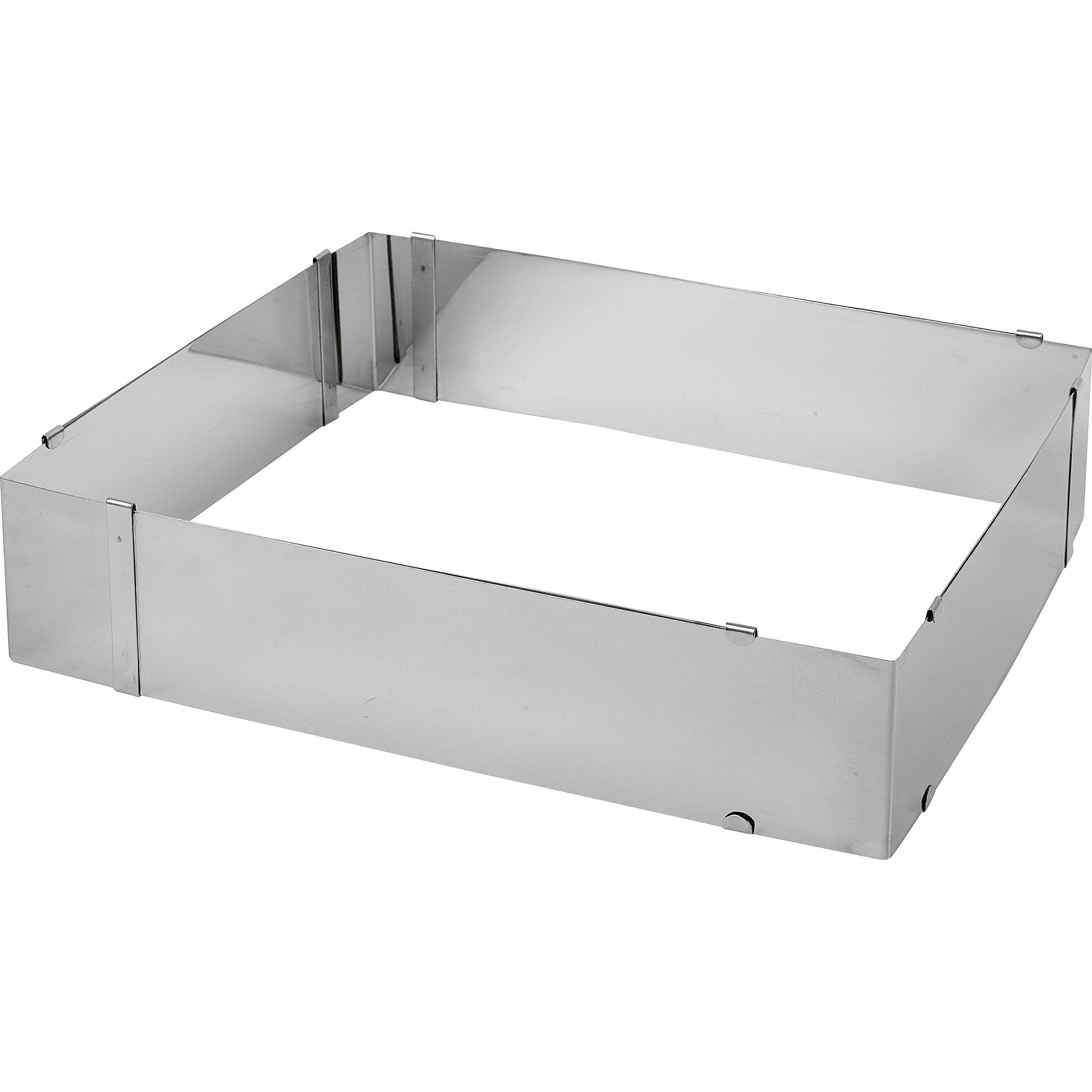 Kaiser Pâtisserie Dekorierrahmen ausziehbar 24-46 x 20- 38 x 6cm, Backform, Silber