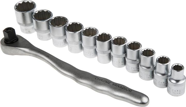 Produktbild RS PRO Steckschlüsselsatz, Matt, 12Teile