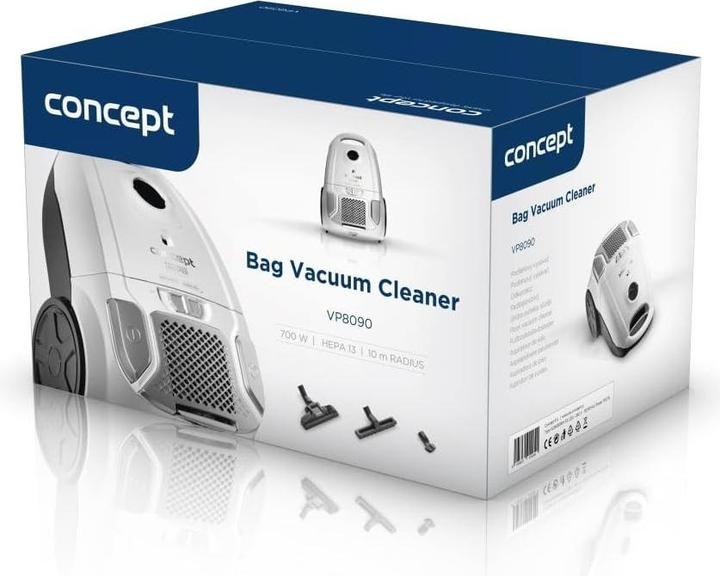 Actual product image Concept Hausgerate VP8090 bag vacuum cleaner white