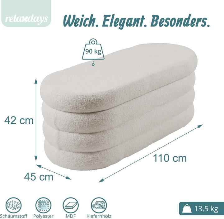 Image du produit Relaxdays banquette (110 cm)
