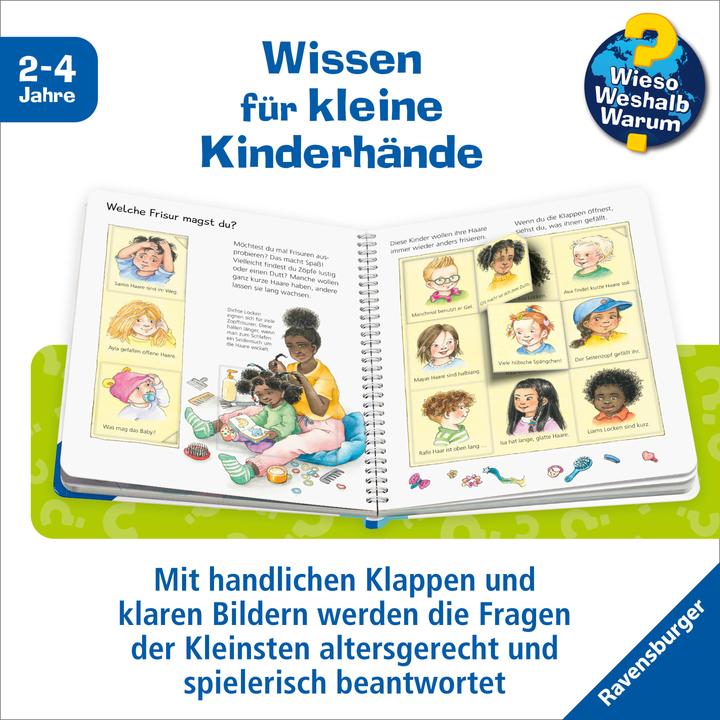 Actual product image Ravensburger Wieso? Weshalb? Warum? junior, Band 79 - Kämmen, schneiden, Haare waschen (German, Andrea Erne, Susanne Szesny, 2025)