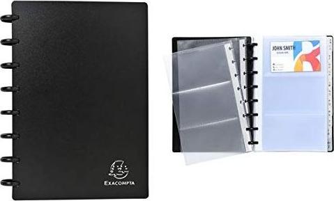Image du produit Exacompta Livre de cartes de visite A5 pour 120 cartes de visite, noir (16 x 21 cm)