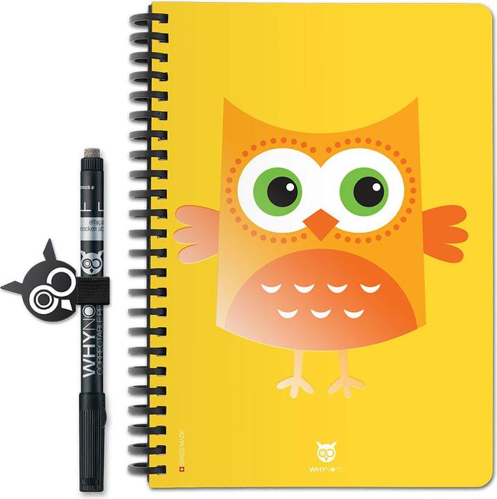 Produktbild Whynote Bloc-note effaçable A5 hibou starter box (A5)