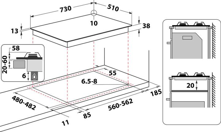 Immagine prodotto Indesit Piano cottura a gas THP 752 W/IX/I