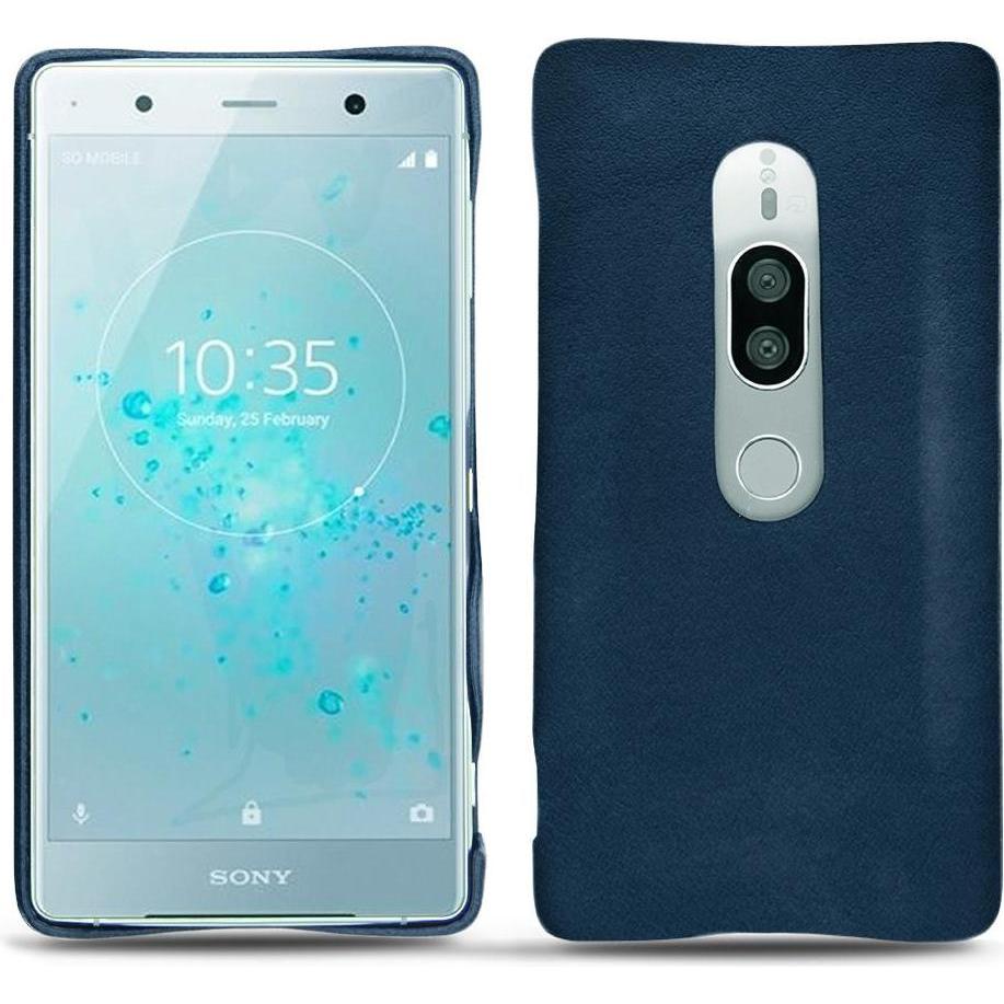 Noreve Lederschutzhülle (Sony Xperia XZ2 Premium), Smartphone Hülle, Blau