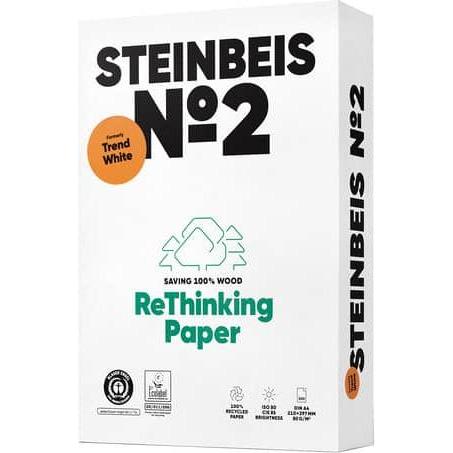 Steinbeis, Kopierpapier, Recyclingpapier No.2 DIN A4 80 g/qm 500 Blatt (80 g/m², 500 x, A4)