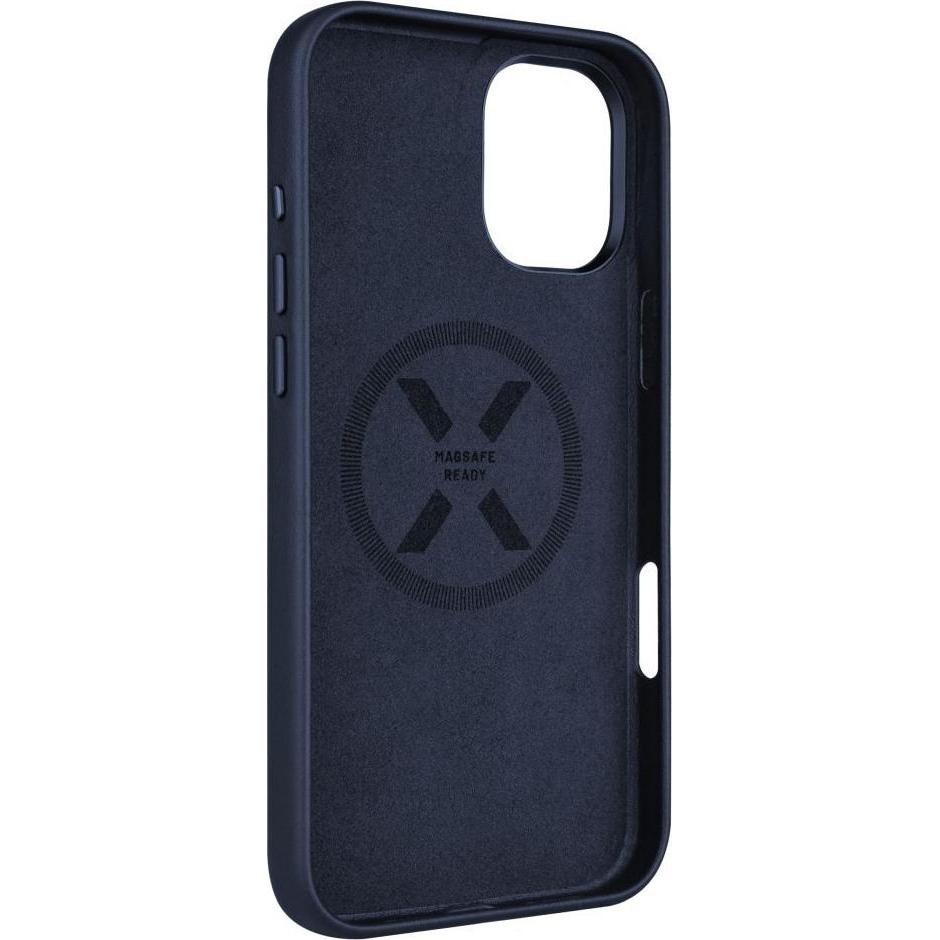 Thumbnail - Fixed Fixiertes MagLeather Rückseite Apfel iPhone 16 Plus Leder Blau (Apple iPhone 16 Plus), Smartphone Hülle, Blau