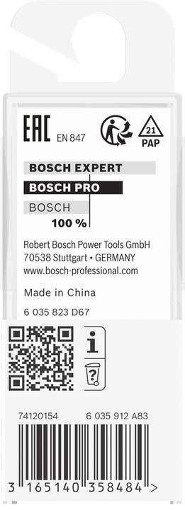 Actual product image Bosch Professional Zubehör Groove cutter, 8 mm, D1 15 mm, L 19.6 mm, G 51 mm. For hand milling cutters