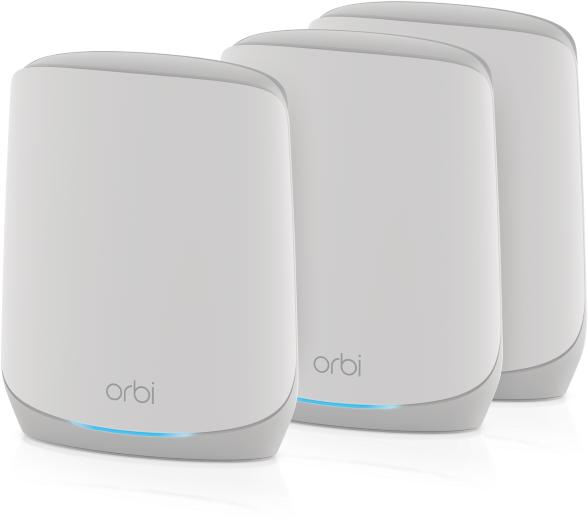 Actual product image Netgear Orbi WiFi 6 Tri-Band Mesh System AX5400 3-Set RBK763S