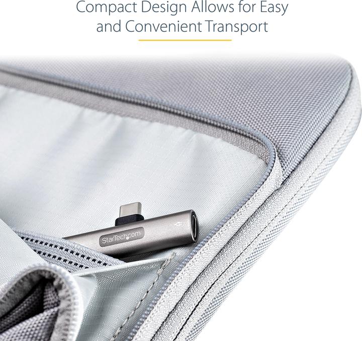 Produktbild StarTech USB-C-Audio- und Ladeadapter - USB-C Audioadapter mit USB-C-Audio-Kopfhörer-/Headset-Anschluss und (Zubehör)