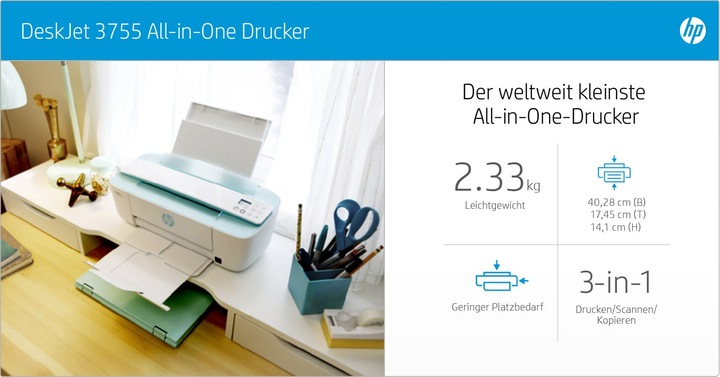 Actual product image HP DeskJet 3750 (Ink, Colour)