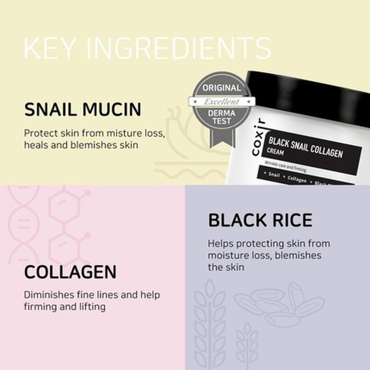 Produktbild Coxir Schwarze Schnecke Kollagen Creme 50ml (50 ml)