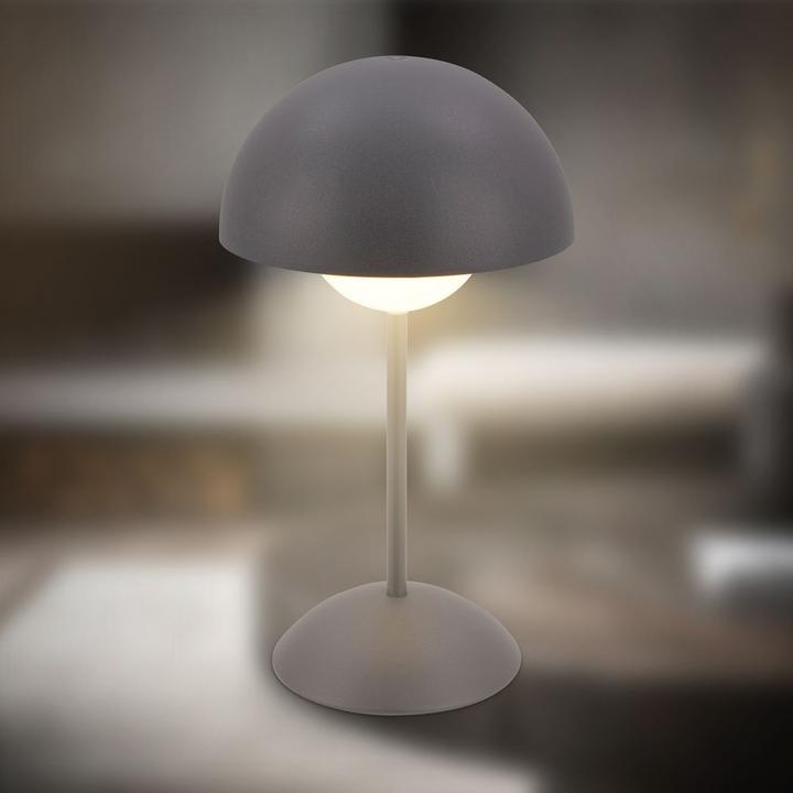 Produktbild Briloner Brilo unplugged KUGLE Akku LED Tischleuchte, stufenlos dimmbar - Anthrazit (250 lm)