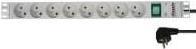 Actual product image Bachmann 19" 1U 8xUTE 1xswitch power (8 x, CEE 7/5, CEE 7/3, 2 m)