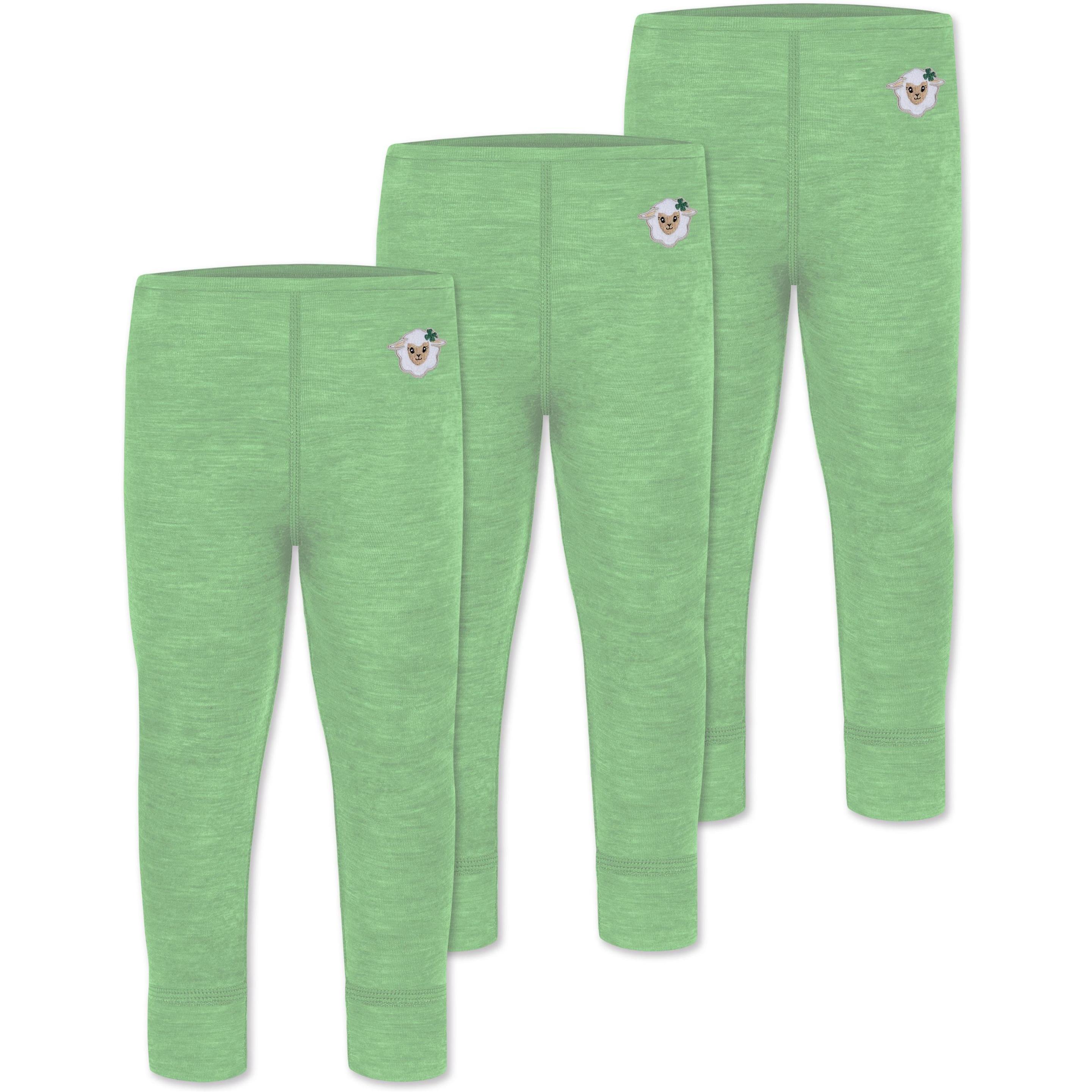 Normani, Herren, Funktionsunterhose, 3er Pack Baby Merino Lange Unterhose „Tutira" - 9505 (86), Grün, 86