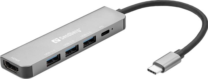 Produktbild Sandberg USB-C Dock HDMI+3xUSB+PD (USB-C, 3 Ports)