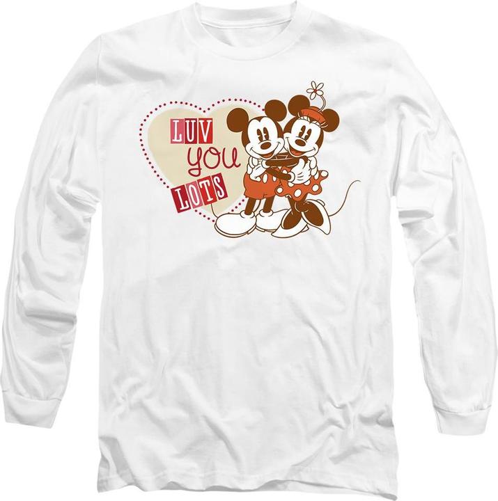 Produktbild Mickey Mouse Luv You Lots TShirt Valentinstag (S)