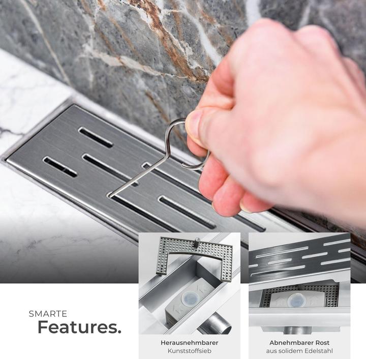 Immagine prodotto tectake Canale doccia (900 mm)