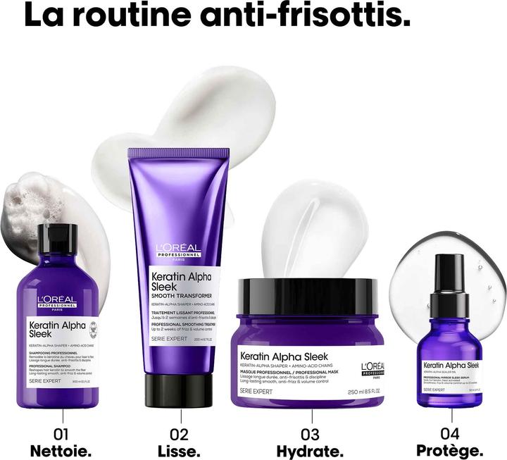 Actual product image L'Oréal Paris Keratin Alpha Sleek (Liquid shampoo, 300 ml)