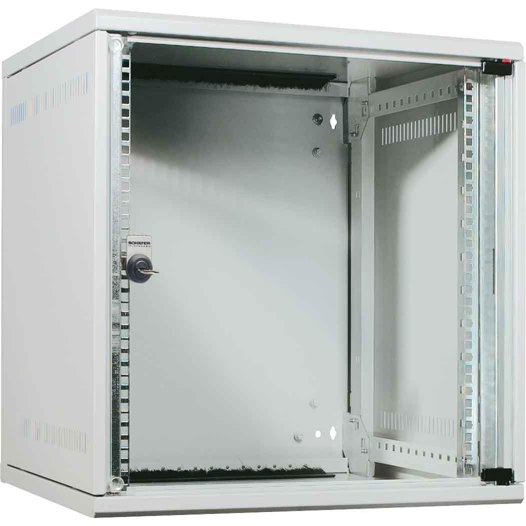 Schäfer Shop SCHAFER NT Box Flat-Pack - Schrank - RAL 7035, Hellgraue Pulverbeschichtung, Ele (10.86 HE, 19 Zoll Rack), ...