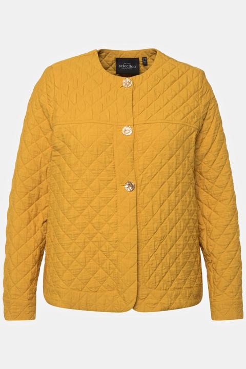 Actual product image Ulla Popken Short Quilted Long Sleeve Jacket (54)