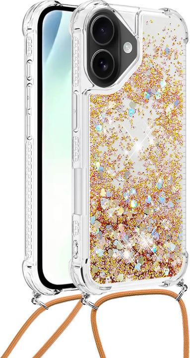 Immagine prodotto Cover-Discount iPhone 17 - Glitzer Hülle mit Kordel (Apple iPhone 17)
