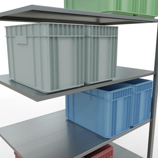 Immagine prodotto Schulte Lagertechnik MULTIplus150 sistema di alloggiamento aggiuntivo senza bulloni con bulloni di lunghezza