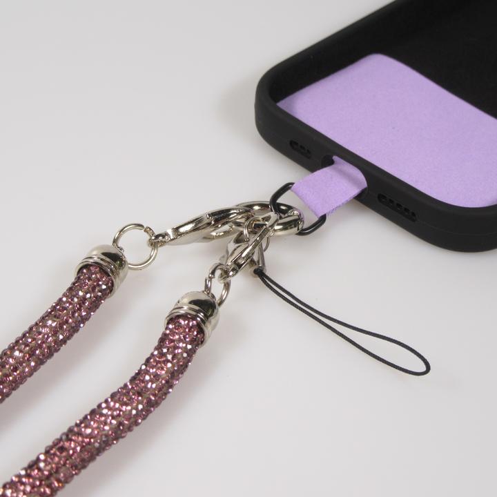Image du produit PhoneLook Lanière universelle Glitter Strass pour coques de smartphone Bordeaux