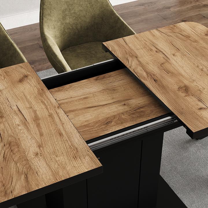Produktbild Vicco Esstisch Fenaro, Goldkraft Eiche/Schwarz/Schwarz, 120 x 80 cm (120 x 80 x 76 cm)
